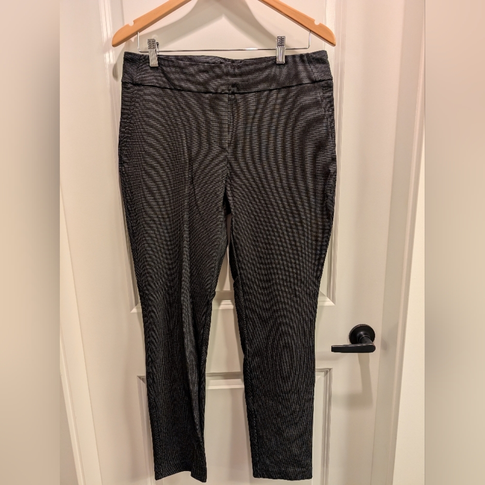 Dalia Black and Gray Straight Leg Women's Pants